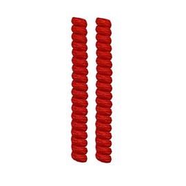 FeetPeople Curly (or Twister No-Tie) Shoelaces, 1 Pair,Red, 6 inches