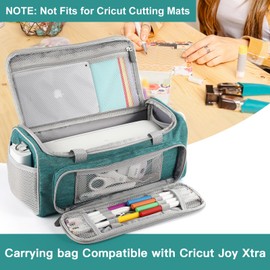 LEFOR·Z Carrying Case Compatible with Cricut Joy Xtra Smart Cutting Machine,Protable Storage Bag with Shoulder Strap Compatible with Cricut Joy Xtra Accessories,Cricut Tools,Green