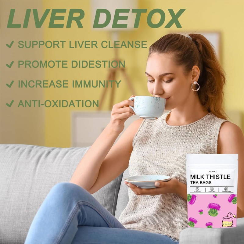Milk Thistle Tea Bags, 3g x 50 Count - Natural