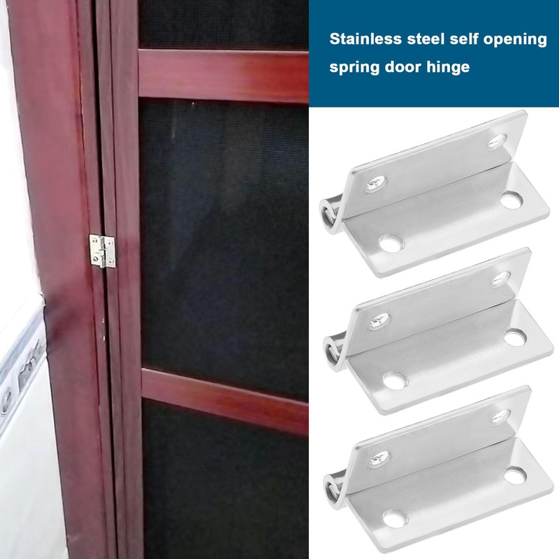 Create idea Pack of 4 Automatic Self-Opening Spring Door Hinges