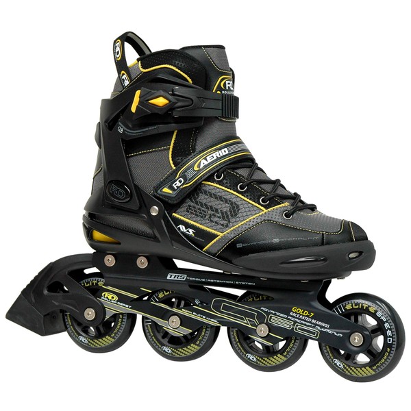 Roller Derby Aerio Q-60 Men's Inline Skates - Black/Yellow - Size 12