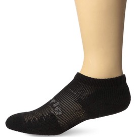 thorlos Unisex's Vrmu Max Cushion Edge Running Low Cut Socks, Solid Black, Large