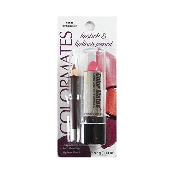 Colormates Lipstick & Lipliner Pencil 62625 Pink Passion by Color Mates