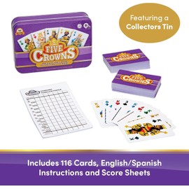 Unbranded Five Crowns Collectible Tin – Card Game for Kids and Adults, Family Game Night,