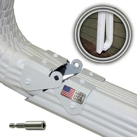 Zip Hinge Downspout Gutter Hinge (1 Pack) | Made in USA | Flip-Up Extension Hinge for Lawn Mowing | Fits 2x3 & 3x4 Downspouts, 5" & 6" Gutters | Easy DIY Install, Hardware Included