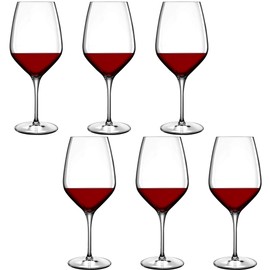 Luigi Bormioli Atelier Cabernet/Merlot Wine Glass, 23-3/4-Ounce, Clear, 6 Count (Pack of 1)
