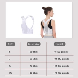 SUBAOQI upper thoracic back brace posture corrector for women men. scoliosis hunchback corrector back support bras belt for women shoulder scoliosis posture pals (Medium)