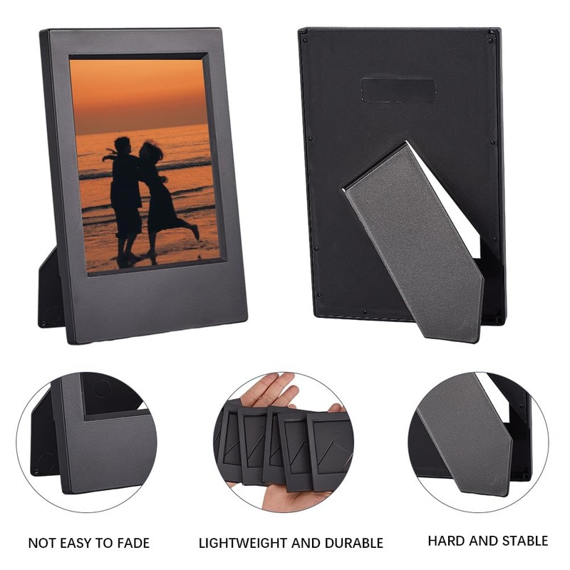 SOFPLATE 6 Pack 2X3 Inch Black Plastic Picture Frame Mini