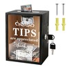 WNJ Wooden Tip Box with Lock & Slot - Secure