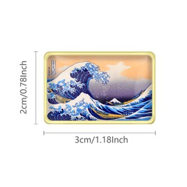 10/ Pack The Great Wave off Kanagawa Enamel Lapel Pins Badge World Famous Oil Paintings Series Brooch Sea Artwork Gifts for Women Men souvenir
