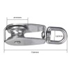 E-TING M20 Single Pulley Block, 2PCS Wire Rope Cable Towing