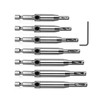 Lyshujli 7Pcs Self Centering Hinge Drill Bit Set, 1/4" Hex