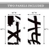 Black White Abstract Modern Geometric Living Room Bedroom Window Curtains