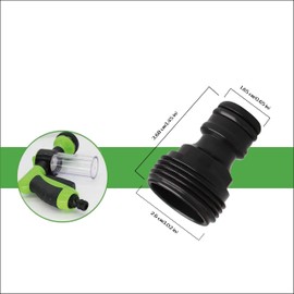 2Pcs Garden Faucet Adapters, 3/4 inch Threaded Faucet Connectors, External Threaded Faucet Quick Connectors, Garden Watering.