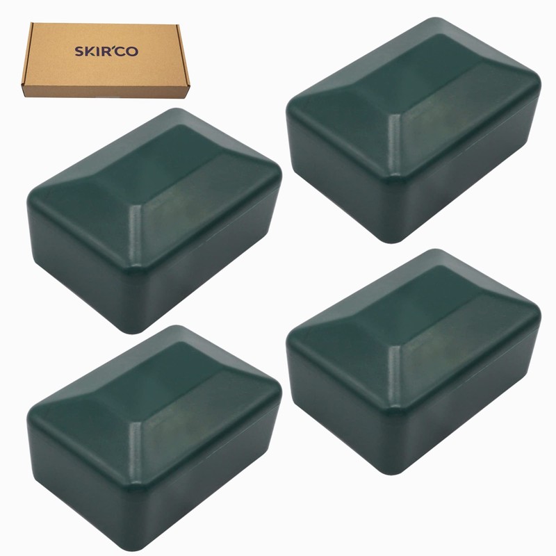 SKIR'CO Fence Post Caps Rectangular Green Plastic Caps 40 x