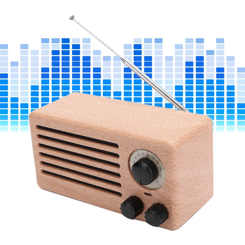 Retro Mini Bluetooth Speaker Bass Audio Stereo Subwoofer FM Radio