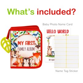 Urban Kiddy™ Baby's My First Family Album | Soft Photo Cloth Book Gift Set for Newborn Toddler & Kids (Woodland Animals)