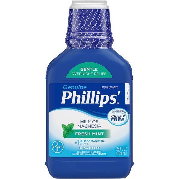 Phillips' Milk of Magnesia Fresh Mint - 26 oz, Pack of 4