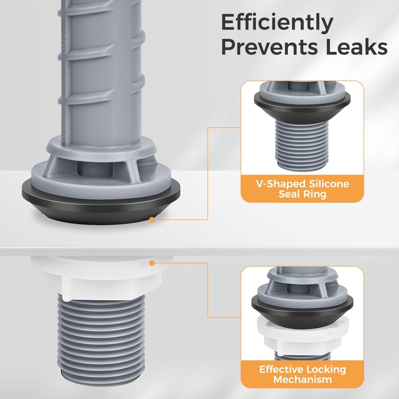 Houpeoro Universal Toilet Repair Kit for Inside Tank – Includes