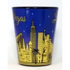 Las Vegas Nevada Purple & Gold Ceramic Shot Glass