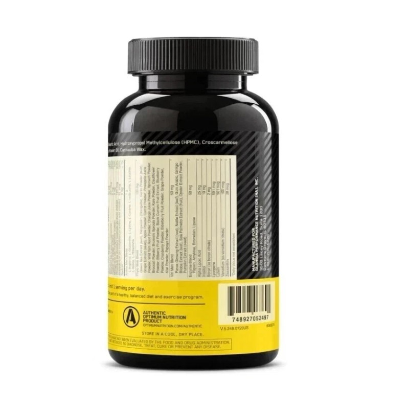 Multivitamínico diario Optimum Nutrition Opti-Men para hombres, apoyo inmunológico, 240