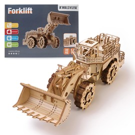 3D Wooden Puzzles Forklift Model Kits, Models for Adults and Teens, Brainteasers and Puzzles for Christmas/Birthday