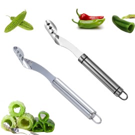Pepper Seed Corer Remover, 2Pcs Pepper Corer Seed Remover, Peppers Seeds Cores Removers, Peppers Corers, Jalapeno Corers Tool, Kitchen Tools