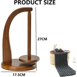 Yarn Ball Holder,Wooden Yarn Spool Rack,Rotating Magnetic Wooden Yarn Holder,Sewing Spindle Thread Holder,Magnetic Yarn Holder,Crocheting and Knitting Accessories,Applicable to Knitting Lovers Supplie