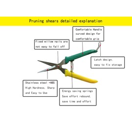 1 PACK Stainless Steel Multifunctional Garden Pruning Scissors. Use-pruning Flowers, Trees, Fruits, Vegetables, Herbs; Suitable for Home, Garden, Agriculture, Flower Shop, Etc.