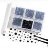 BEADSLAND Hotfix Rhinestones, 4000 PCS Black Rhinestones for Clothes Crafts