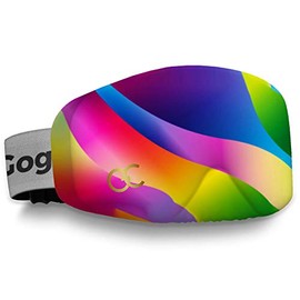 GogglesCover: Protective ski and snowboard goggles cover,rainbow flow design
