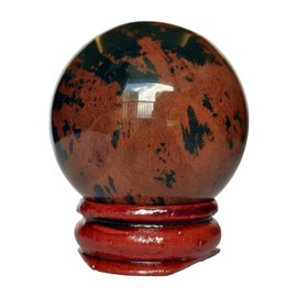 Bacatgem 40mm Golden Swan Healing Crystal Divination Sphere Sculpture Figurine Gemstone Ball,Feng Shui Chakra Aura Home Desk Decor Decorative Collection,with Wooden Stand