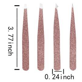 WUBAYI Professionelles Pinzetten-Set aus Edelstahl, für Augenbrauen, Splitter und eingewachsene Haarentfernung, Mitesser, Wimpern