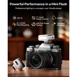 PHOTOOLEX Mini Camera Flash GN10 45g USB-C Speedlite