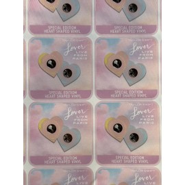 Taylor Swift Lover: Live From Paris Heart Shaped Vinyl Hype Sticker