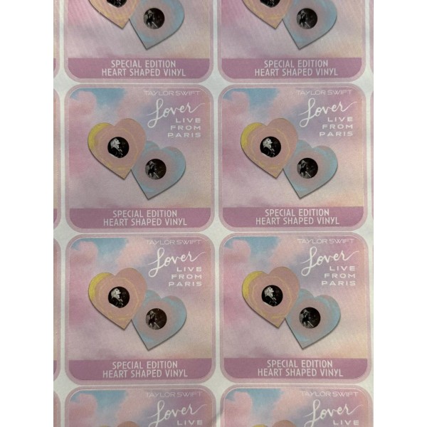 Taylor Swift Lover: Live From Paris Heart Shaped Vinyl Hype