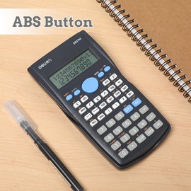 Scientific Calculator, 2 Line Cute Scientific Math Calculator Function Calculator for Students Algebra Geometry Basic Caculator for Middle and High School Student College School Supplies (Black)
