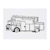 'Fire Truck' Temporary Tattoo - Water Resistant, Skin-Safe, Non-Toxic Transfer