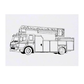 'Fire Truck' Temporary Tattoo - Water Resistant, Skin-Safe, Non-Toxic Transfer (TO00074787)
