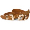 styleBREAKER 03010121 Women's Belt with Double Gold Buckle and Hole