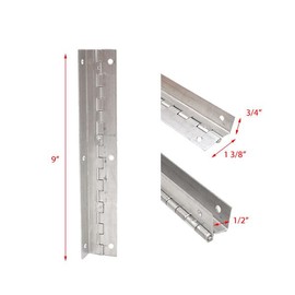 Boat Offset Hinge 166051 | 16 Gauge Aluminum 9 x 1 3/8 Inch
