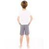 TINFL Plaid Check Kids Boys Shorts Pants NNBSP-SB001-Grey L