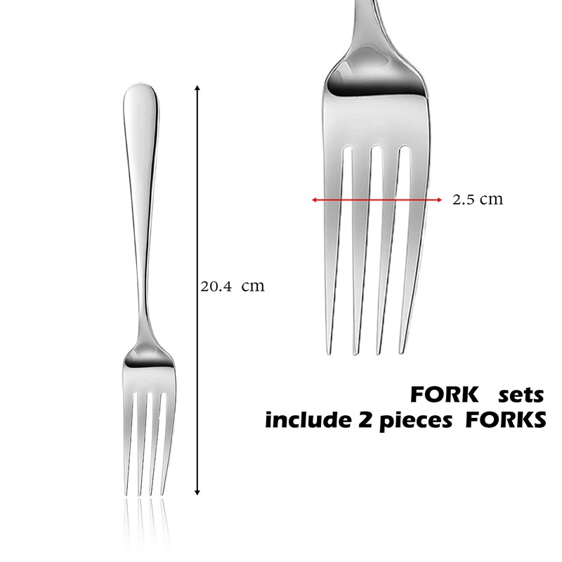 ATB Dinner Forks 8 Inches Stainless Steel Forks Silverware Kitchen