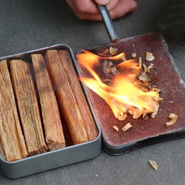 CZ-XING Fire Starter Kit Set - Emergency Flint Starter, Magnesium Rod, Waterproof Box, Outdoor Fatwood Stick, Survival Tool