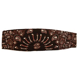 Capsmith Chop Top Black Orange White Skull Paisley Adjustable Headband Sweatband