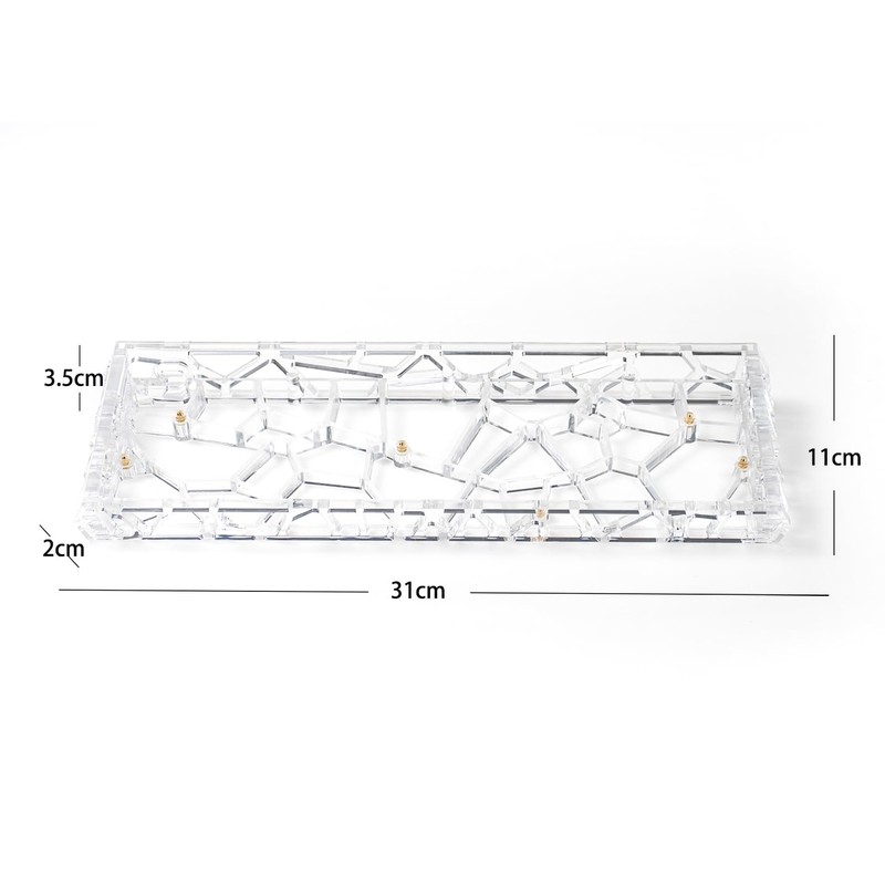 Mechanical Keyboard Case Transparent Keyboard Housing Compatible with Wooting60/HM66/Mad60/M6lite/Rakka Keyboard