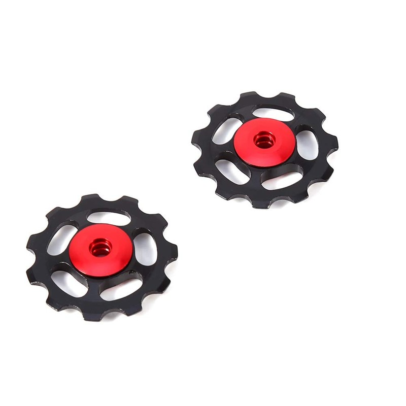 1 Pair Front Derailleur Pulley, Aluminium Alloy 11T CNC Wheel
