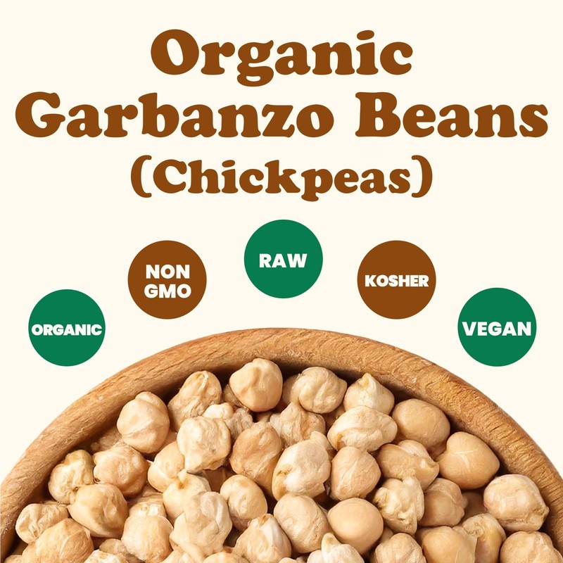 Food to Live Organic Garbanzo Beans, 15 Pounds – Dried