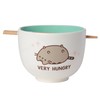 Enesco Pusheen the Cat Very Hungry Ramen Bowl with Chopsticks,