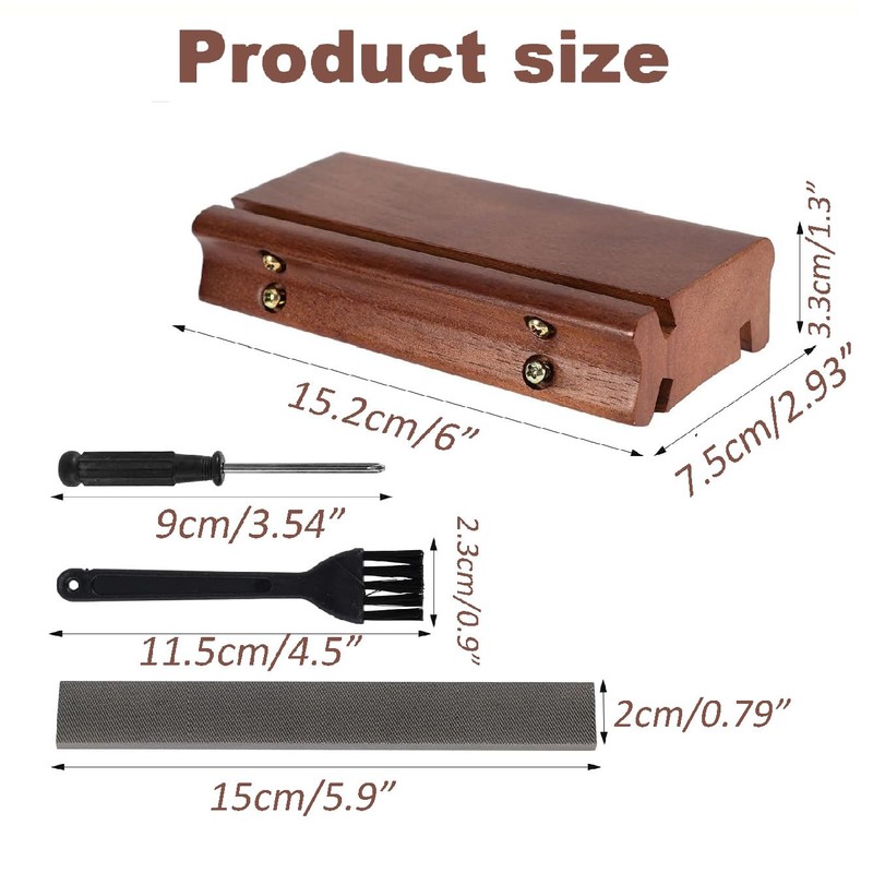 Wzenclave Fret End Beveling File 3/23/35 Degree 3-in-1 Guitar File